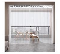 Rideau à lanières pour porte, rideau à lanières en PVC, rideau à lanières en plat de rideau pour porte de chambre froide (Couleur : Transparent, Taille : 120 x 220 cm / 47,24 x 90,55 pouces)