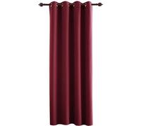 Rideau à Oeillet Rideau Isolant Thermique Rideau Occultant pour Nursery 132x213cm Rouge