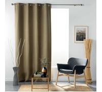 Douceur d'Intérieur – Rideau Tissea Occultant à œillets 135 x 240 cm Noisette