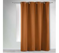 Douceur d'Intérieur – Rideau occultant uni 135x240 cm camel, 8 œillets métalliques, 100% polyester