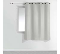 RIDEAU A OEILLETS 140 x 180 CM POLYESTER UNI ESSENTIEL GRIS
