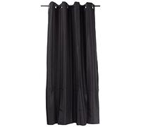 RIDEAU A OEILLETS 140 x 180 CM POLYESTER UNI ESSENTIEL NOIR