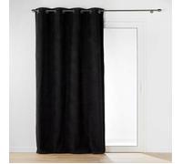 Rideau a oeillets 140 x 240 cm bouclette unie Wooly Noir