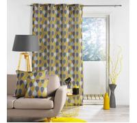 Rideau a oeillets 140 x 260 cm Palpito jaune anthracite