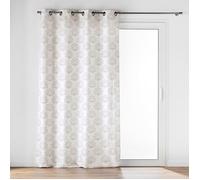Rideau a oeillets 140 x 260 cm polyester imprime metallise Majestia