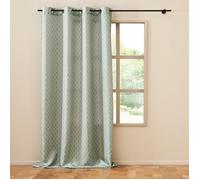 Rideau a oeillets 140 x 260 cm polyester imprimé metallisé Piana Sauge