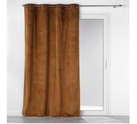 Douceur d'Intérieur Rideau à œillets Casual 140 x 260 cm velours côtelé Camel