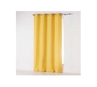 Rideau a oeillets 140 x 280 cm microfibre unie absolu Moutarde