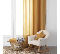 Atmosphera – Rideau à œillets Berlingot – Jaune moutarde 140x250 cm