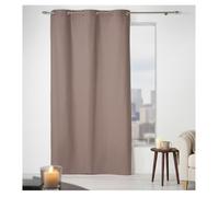 Rideau a oeillets coton uni 140 x 240 cm Panama noisette
