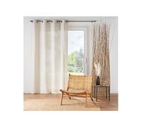 Douceur d'Intérieur - Rideau à œillets - Pauline - 140 x 240 cm - Polyester & lin - Naturel