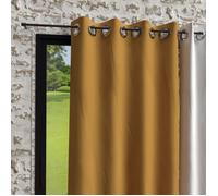 Rideau à oeillets en microfibre lavée135x250 cm BOHEME moutarde, par Soleil d'Ocre