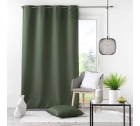 Douceur d'Intérieur - Rideau à œillets Essentiel 140 x 280 cm Polyester Uni Kaki