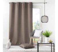 Douceur d'Intérieur Rideau à œillets Essentiel 140 x 280 cm Polyester Taupe