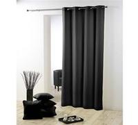 Douceur d'Intérieur Rideau A Oeillets 140 x 260 CM Polyester UNI Essentiel Noir