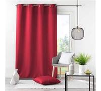 Douceur d'Intérieur Rideau à œillets métal Essentiel 140 x 280 cm Polyester uni Rouge