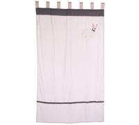 Rideau À Pattes En Coton - Miss Fleur De Lune Rose 105X180