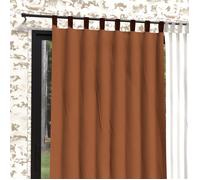 Rideau à pattes en microfibre lavée 135x250 cm BOHEME terra, par Soleil d'Ocre