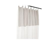 Rideau Ajustable 140x300 cm Gaze de Coton Chantilly + 8 Anneaux Pince - OUREA -
