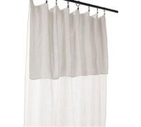 Rideau Ajustable 140x300 cm Gaze de Coton Chantilly + 8 Anneaux Pince - OUREA - ALTOBUY Blanc G