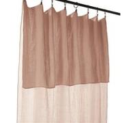 Rideau Ajustable 140x300 cm Gaze de Coton Guimauve + 8 Anneaux Pince - OUREA - ALTOBUY Rose G