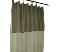 Rideau Ajustable 140x300 cm Gaze de Coton Romarin + 8 Anneaux Pince - OUREA - ALTOBUY Vert G