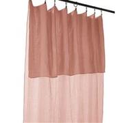 Rideau Ajustable 140x300 cm Gaze de Coton Rose Pêche + 8 Anneaux Pince - OUREA - ALTOBUY Rose G