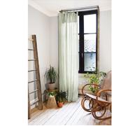 Rideau ajustable + 8 anneaux pince - Gaze de coton - 140 x 300 cm - Vert d'eau - Gaïa
