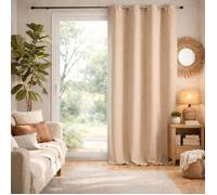 Rideau ameublement 80% occultant Ecru 140x260 cm