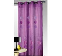 Rideau ameublement - HOME MAISON - gros pois - Prune - 140x260cm