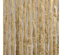 Rideau anti-insectes Denl Cattail - aspect chenille, beige, 90 x 220 cm