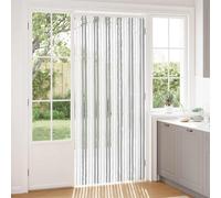 Rideau anti-insectes vidaXL en chenille, gris clair et blanc, 100 x 230 cm
