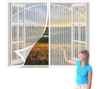 Rideau anti-insectes - Tente en filet non tissé - Cloison de séparation - 251 x 100 cm - Blanc