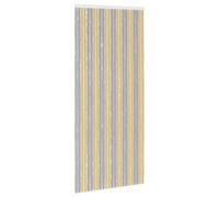 Rideau anti-insectes vidaXL en chenille, gris et beige, 100 x 230 cm