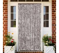 vidaXL Rideau anti-mouches chenille 118x220 cm brun et blanc