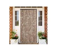 vidaXL Rideau anti-mouches chenille 100x200 cm beige et marron clair