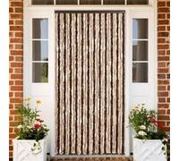 vidaXL Rideau anti-mouches beige et marron clair 100x230 cm chenille