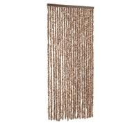 Rideau anti-mouches beige et marron foncé 100x230 cm chenille