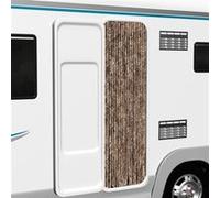 vidaXL Rideau anti-mouches chenille 56 x 200 cm beige et marron foncé