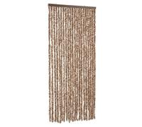 Rideau anti-mouches beige et marron foncé 90x220 cm chenille