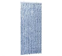 Rideau anti-mouches bleu et blanc 100x200 cm chenille