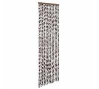 Rideau anti-mouches en chenille beige marron 56 x 200 cm | Rideau de porte pour caravane, camping-car, faible bruit, facile d'entretien, moustiquaire