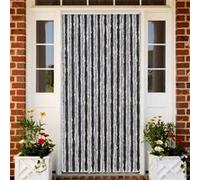 Rideau anti mouches gris et noir 100x220 cm chenille G