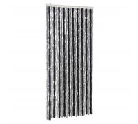 Rideau anti-mouches gris et noir 100x230 cm chenille