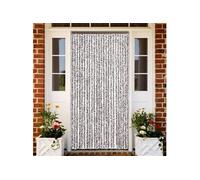 vidaXL Rideau anti-mouches brun et beige 100x200 cm chenille