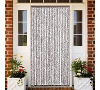 vidaXL Rideau anti-mouches en chenille brun et beige 100x200 cm