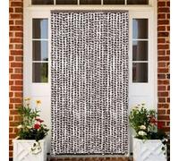 vidaXL Rideau anti-mouches brun et blanc 118x220 cm chenille