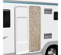 Rideau anti mouches marron foncé et beige 56x200 cm chenille Noir G
