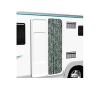 vidaXL Rideau Anti-mouches, Store Anti-insectes avec Crochet, Rideau de Porte Longueur et Largeur Réglables, Vert et Blanc 377383