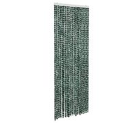 Rideau anti-mouches - VIDAXL - 90x200 cm - Vert et blanc - Chenille - Intérieur contemporain